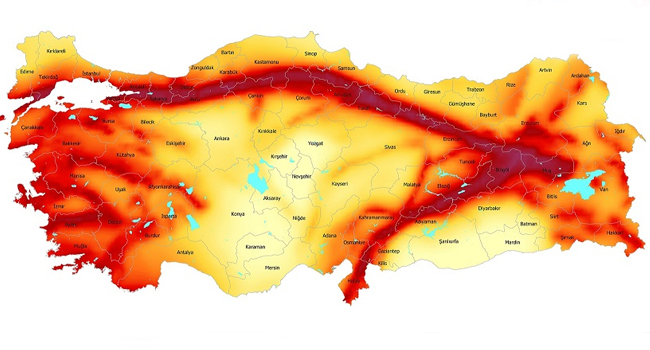 Türkiye Deprem Tehlike Haritası / TJMO