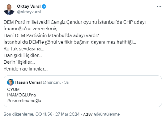 İYİ Partili Oktay Vural gazeteci Hasan Cemal’i Cengiz Çandar ile karıştırdı - Resim : 2